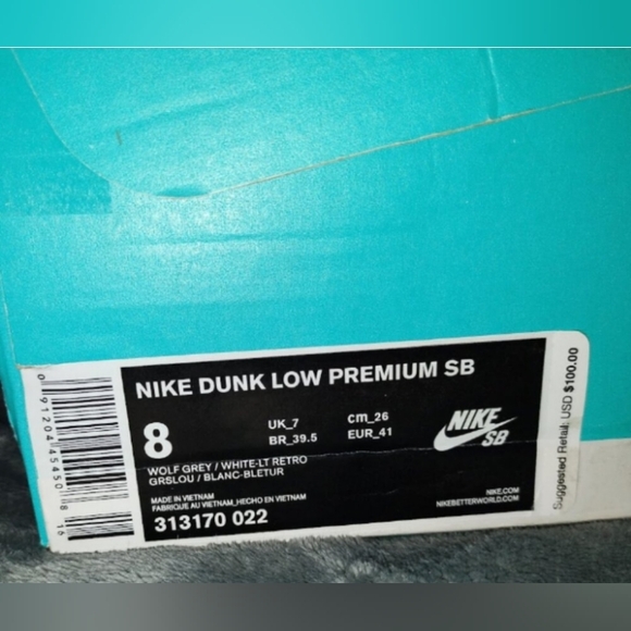 Nike SB Dunk Low Wolf Grey Marty McFly Mens Size 8 RARE - VINTAGE - Picture 14 of 14